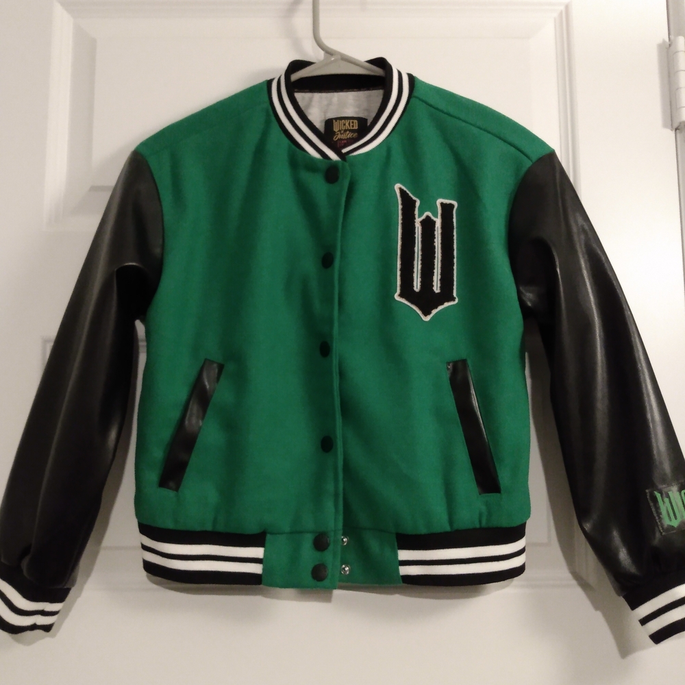 Justice Green and Black Varsity Jacket